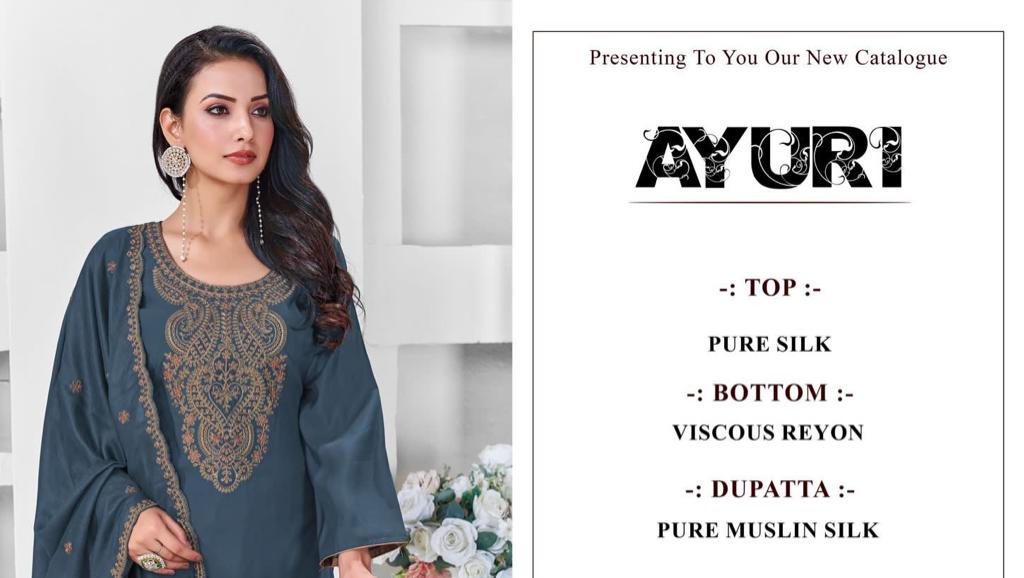 Naari Ayuri Heavy Viscose Model Dress Material Catalog
